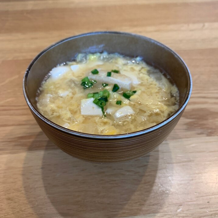 やさしい甘さ☆白菜と豆腐と卵のお味噌汁